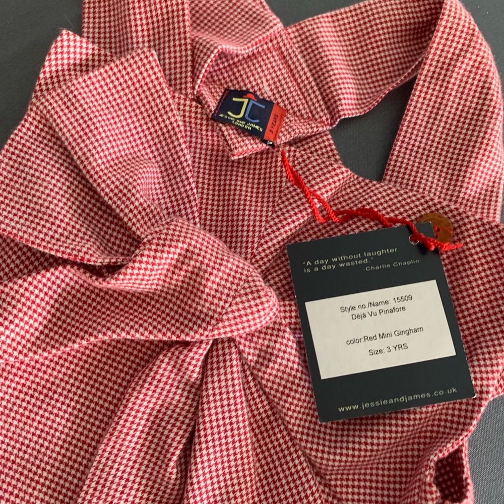 SOLD Red gingham sundress 3T NWT Jessie & James